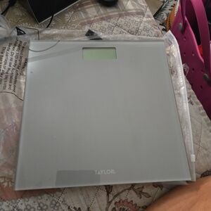 Digital Glass Bathroom Scale Gray/Silver - Taylor